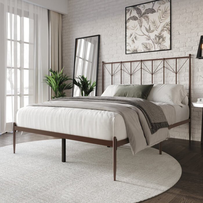 Kricia Metal Open-Frame Bed - Chic Decora