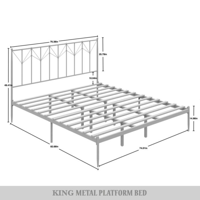 Kricia Metal Open-Frame Bed - Chic Decora