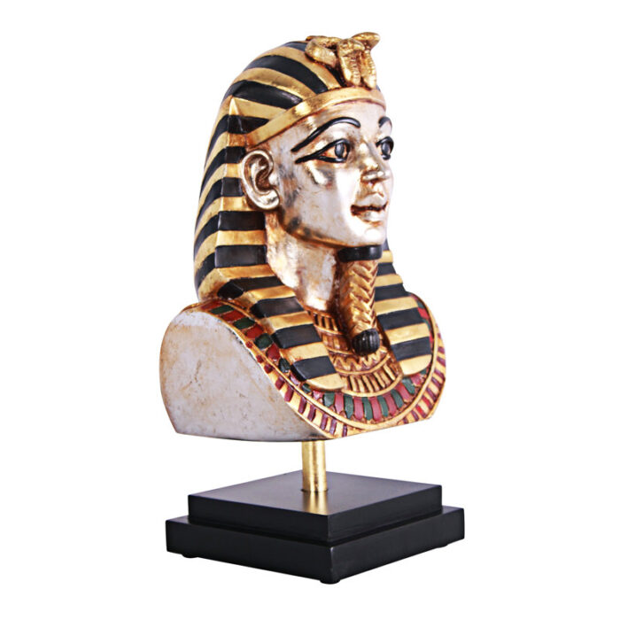 Kristopher King Tutankhamen Bust on Museum Mount - Chic Decora