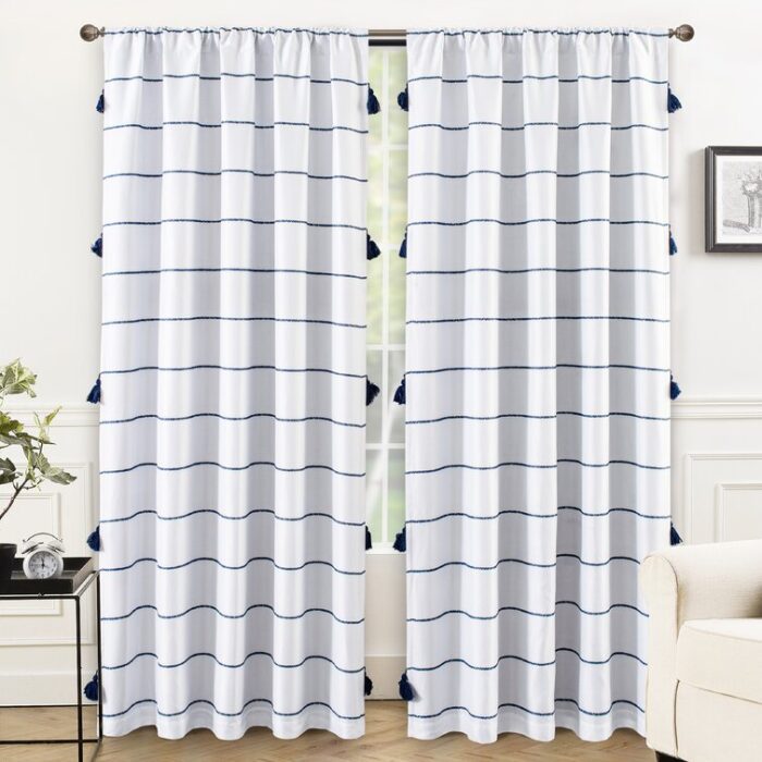 Ladd Polyester Blackout Curtain Pair (Set of 2) - Chic Decora