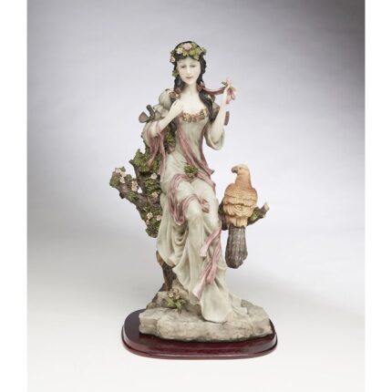 Lady with Parrot Figurine - Chic Decora