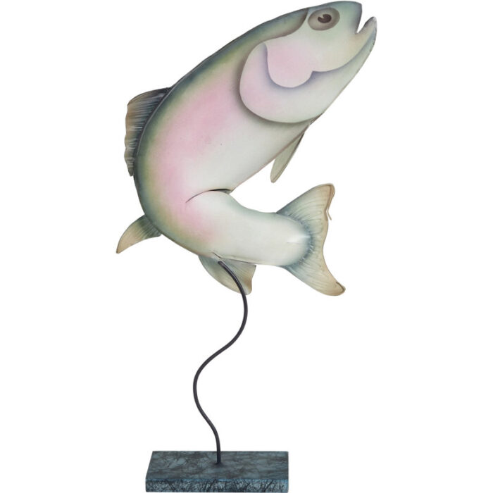 Lagese Handmade Rainbow Trout Animal Figurine - Chic Decora