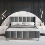 Upholstered Sleigh Bed - Chic Decora