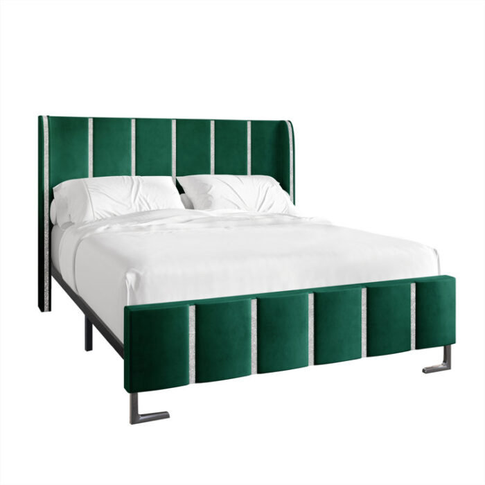 Laimdota Upholstered Slat Bed - Chic Decora