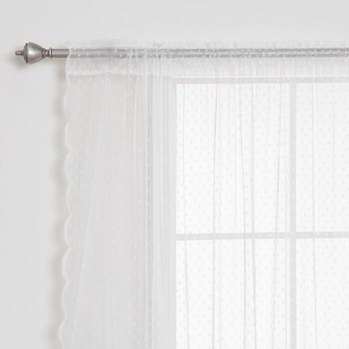 Laird Polyester Semi Sheer Curtain Pair (Set of 2) - Chic Decora