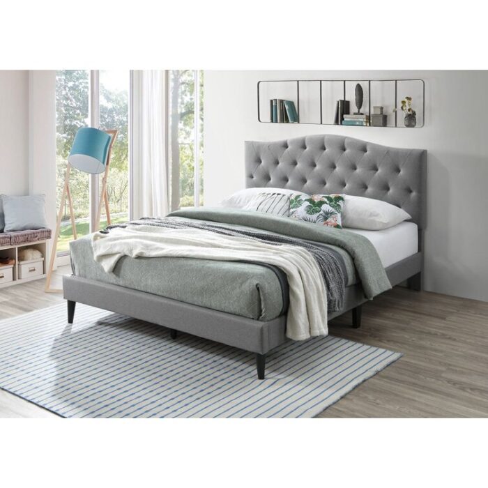 Lakeville Tufted Upholstered Low Profile Platform Bed - Chic Decora