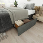 Lanaeh Upholstered Metal Platform Storage Bed - Chic Decora