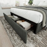 Lanaeh Upholstered Metal Platform Storage Bed - Chic Decora