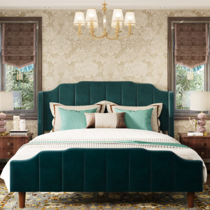 Bilus Upholstered Platform Bed - Chic Decora