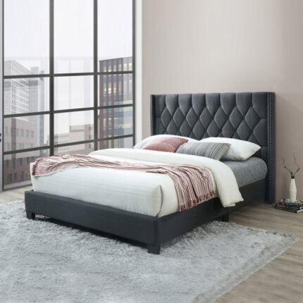 Basnett Upholstered Platform Bed - Chic Decora