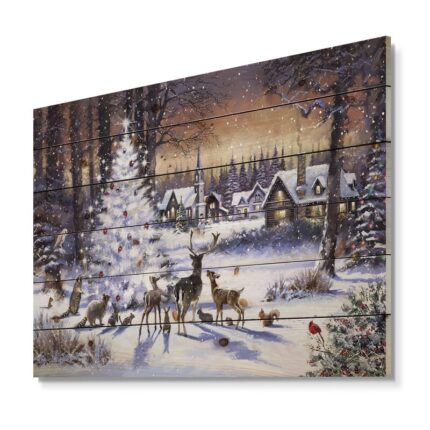 Latrese ” Christmas Woods With Deer Buck And Owl “ - Chic Decora