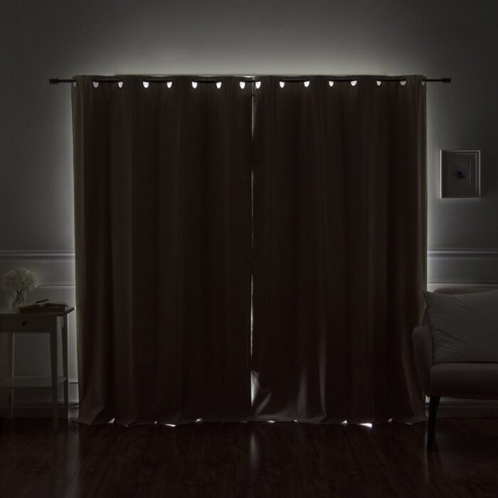 Leach Polyester Curtain Pair (Set of 2) - Chic Decora