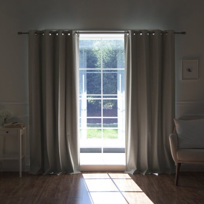 Leach Polyester Curtain Pair (Set of 2) - Chic Decora