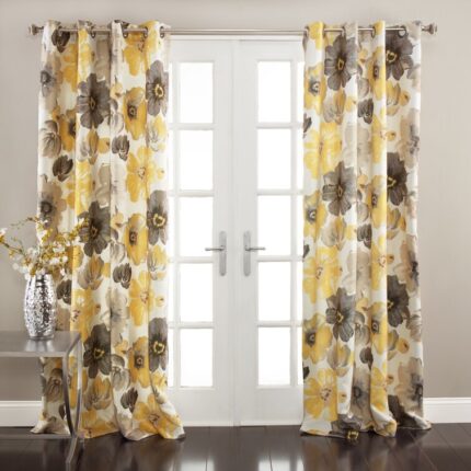 Rowley Birds Room Darkening Thermal Rod Pocket Curtain Panels (Set of 2) - Chic Decora