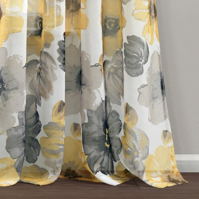 Leah Polyester Sheer Curtain Pair (Set of 2) - Chic Decora