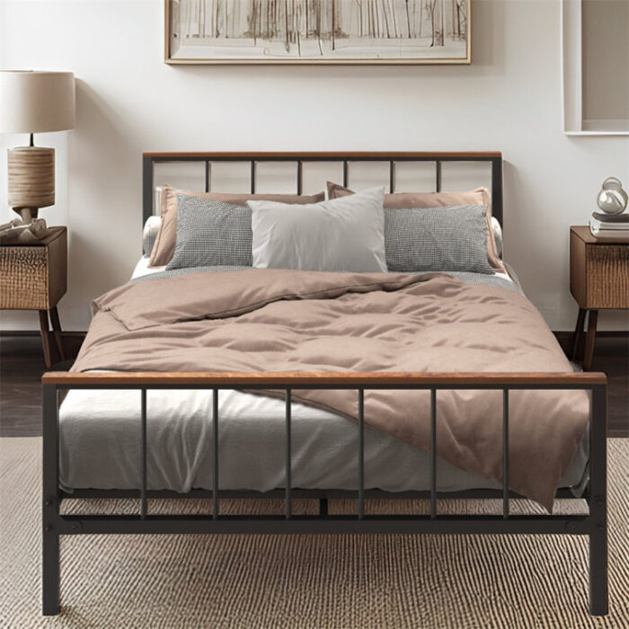 Leffel Metal Bed - Chic Decora