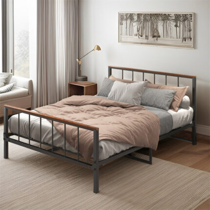 Upholstered Platform Bed - Chic Decora