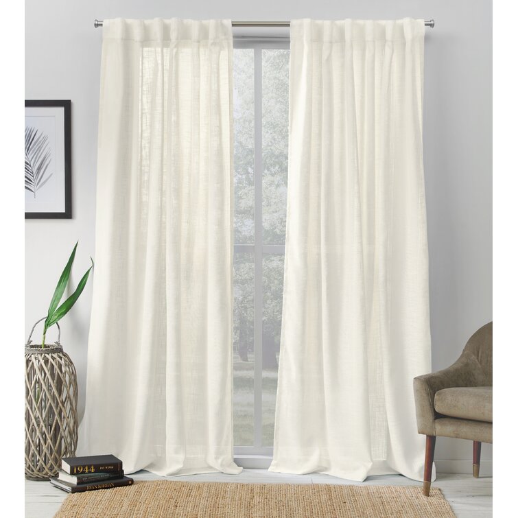 Bayview Polyester Semi Sheer Curtain Pair (Set of 2) - Chic Decora