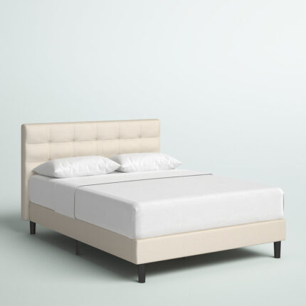 Leonard Upholstered Platform Bed - Chic Decora