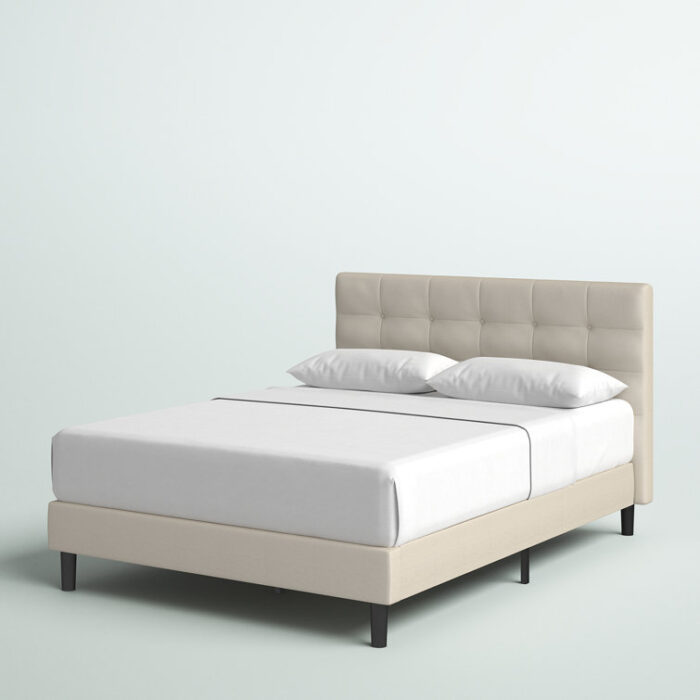 Leonard Upholstered Platform Bed - Chic Decora