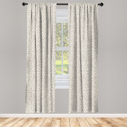 Leopard Animal Print Semi-Sheer Rod Pocket Curtain Panels (Set of 2) - Chic Decora