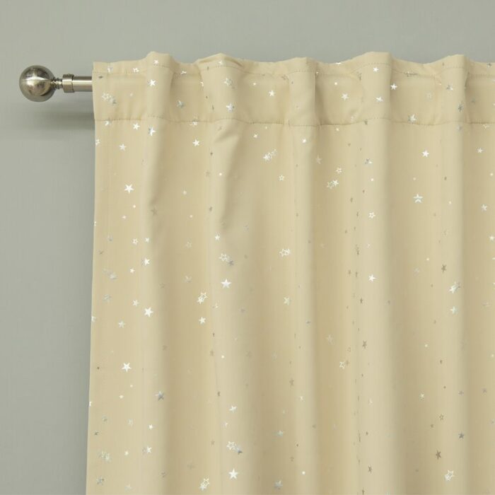 Lesly Polyester Blackout Curtain Pair (Set of 2) - Chic Decora