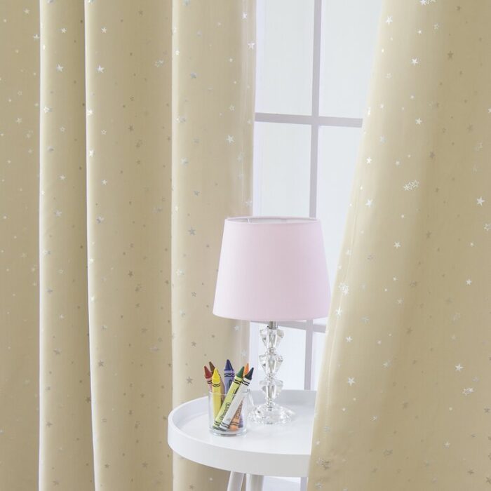 Lesly Polyester Blackout Curtain Pair (Set of 2) - Chic Decora