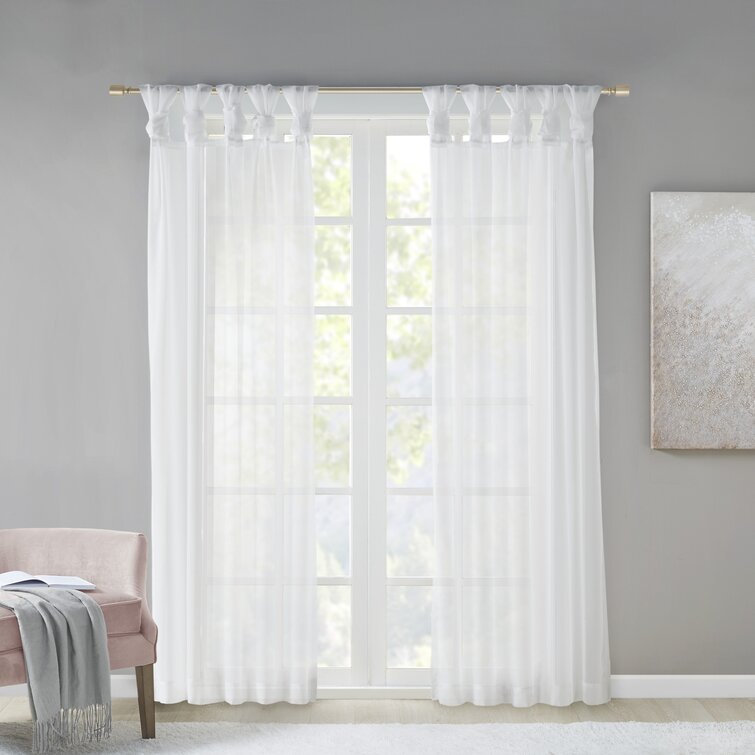 Ramillies Cotton Blend Semi Sheer Curtain Pair (Set of 2) - Chic Decora