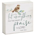 Let Everything Praise Freestanding Wood Block Sign - Chic Decora