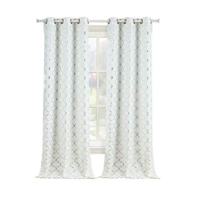 Lettie Cotton Blend Room Darkening Curtain Pair (Set of 2) - Chic Decora