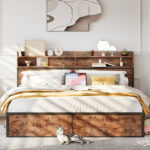 Lihensky Bed Frame with Storage Headboard - Chic Decora