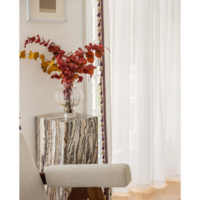 Liliana Rayon Sheer Curtain (Set of 2) - Chic Decora