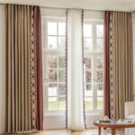 Liliana Velvet Geometric Room Darkening Thermal Pinch Pleat Curtain Panels (Set of 2) - Chic Decora