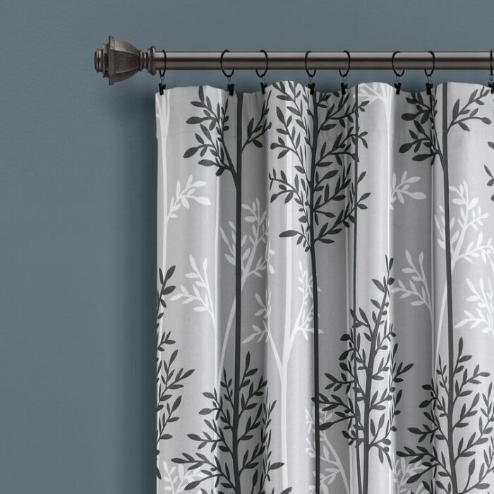 Linear Tree Polyester Curtain Pair (Set of 2) - Chic Decora