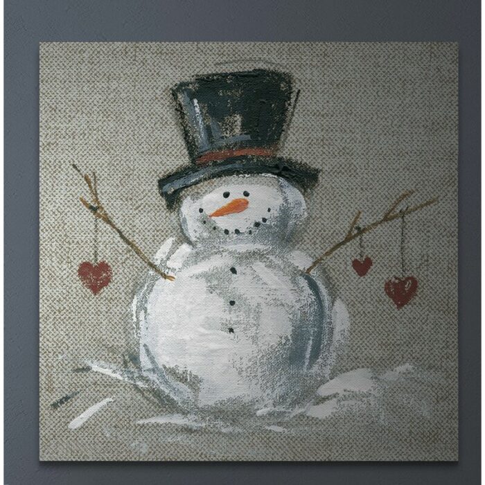 Linen Snowman II – Print - Chic Decora