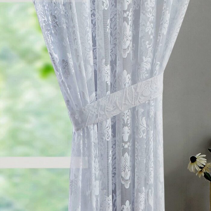 Lisa Polyester Semi Sheer Curtain Pair (Set of 2) - Chic Decora