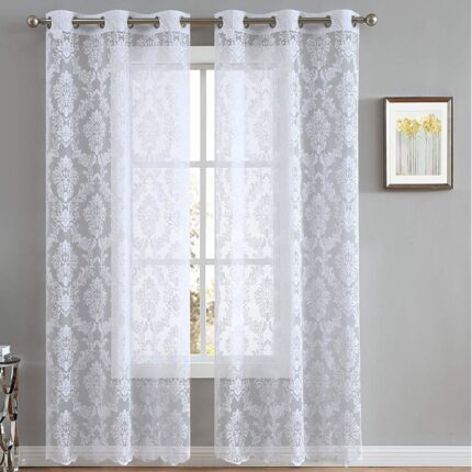 Nathnael Linen Semi Sheer Curtain Pair (Set of 2) - Chic Decora