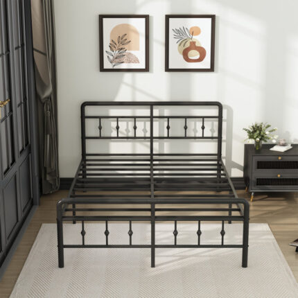 Lizar Metal Open-Frame Storage Bed - Chic Decora