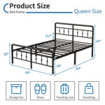 Lizar Metal Open-Frame Storage Bed - Chic Decora