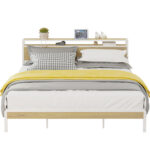 Lochhead Metal Bookcase Storage Bed - Chic Decora