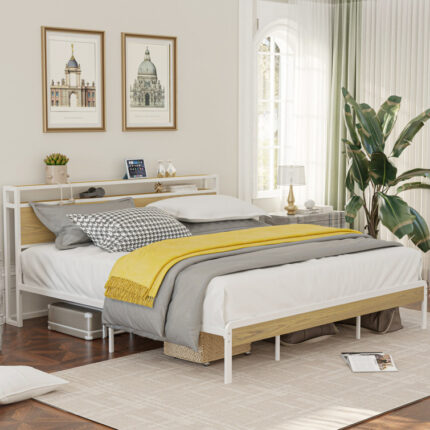 Ambrey Upholstered Standard Bed - Chic Decora