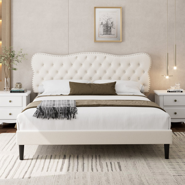 Braya Hydraulic Lift Up Storage Upholstered Platform Bed - Chic Decora