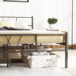 Loronda Size Metal Platform Bed Frame with Headboard and Footboard - Chic Decora