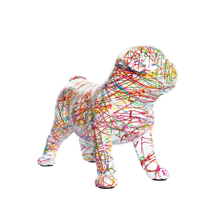 Lurah Expressionist Standing Bulldog – 9″ long - Chic Decora