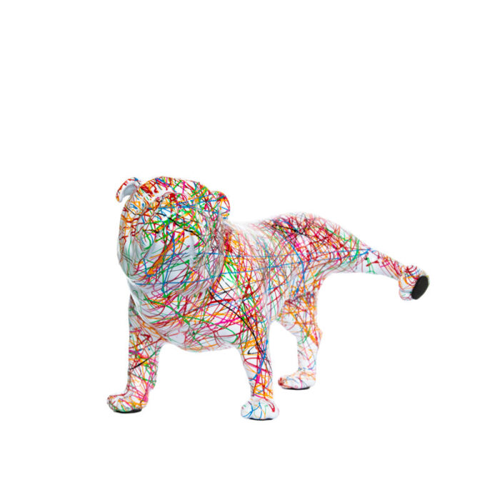 Lurean Expressionist Bull Dog with Leg Up – 10″ long - Chic Decora