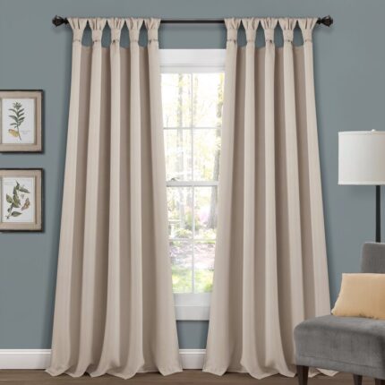 Edward Trellis Polyester Room Darkening Curtain Pair (Set of 2) - Chic Decora