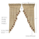 Lydia Cotton Semi Sheer Curtain Pair (Set of 2) - Chic Decora