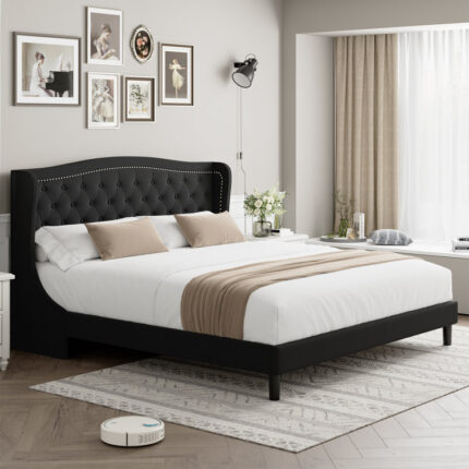 Chivonna Upholstered Standard Bed - Chic Decora