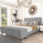 Lynell Queen Tufted Upholstered Low Profile Storage Bed - Chic Decora