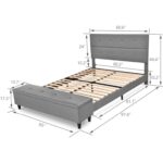 Lynell Queen Tufted Upholstered Low Profile Storage Bed - Chic Decora